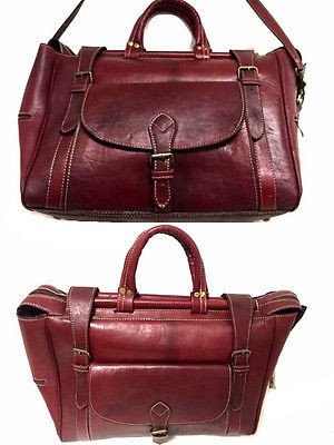 Handmade Genuine Leather Rugged Travel Duffle Bag
